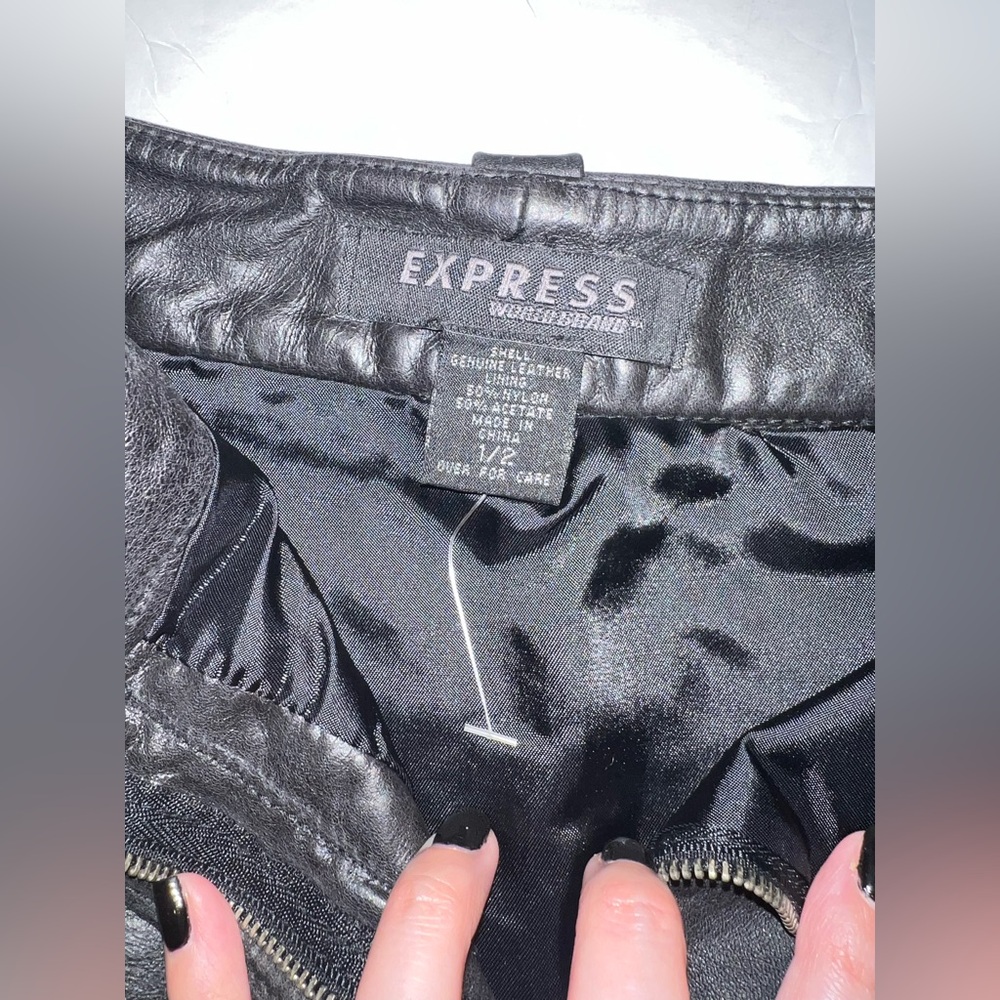 Vintage Y2K Leather Mini Skirt - Picture 6 of 9